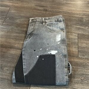 Flare Carpenter Jeans – Grey / Black Panel – Streetwear